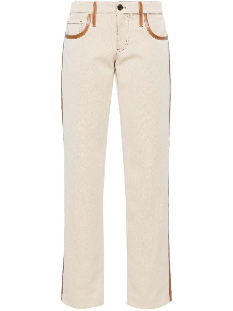 Neutral Straight-leg Trousers