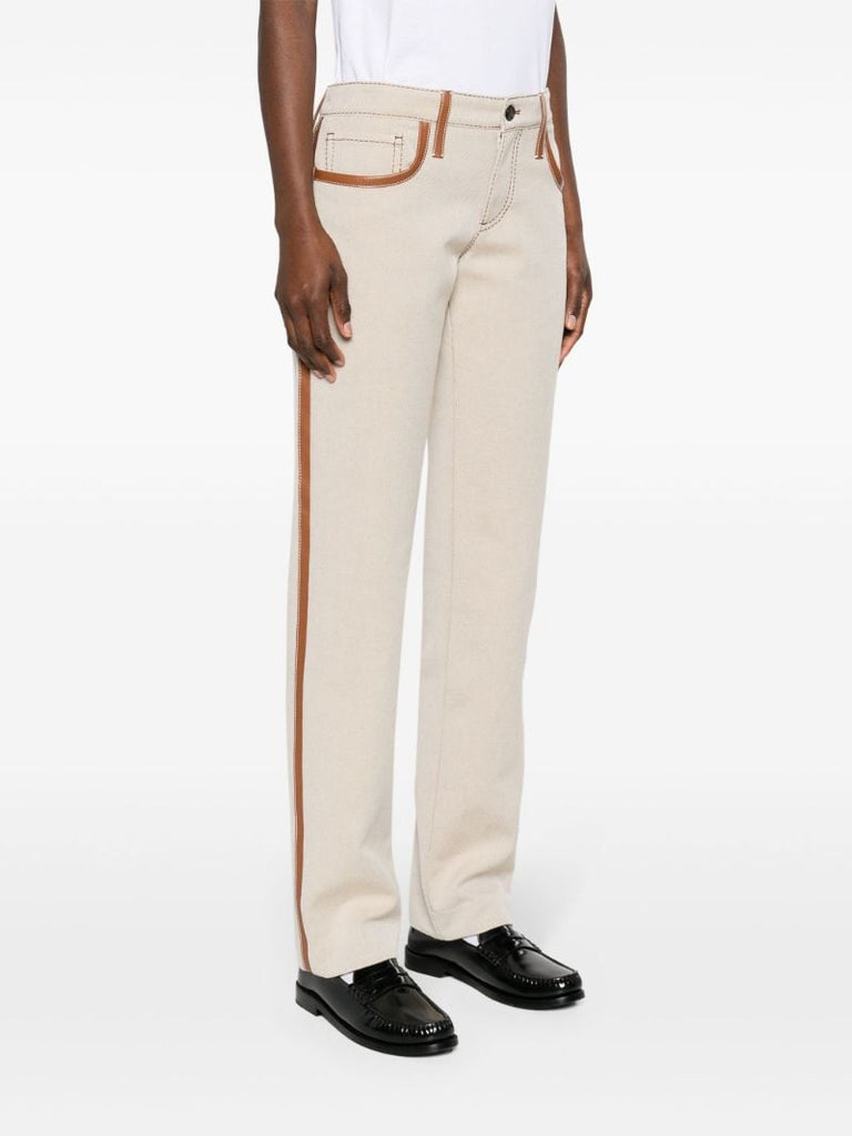 Neutral Straight-leg Trousers