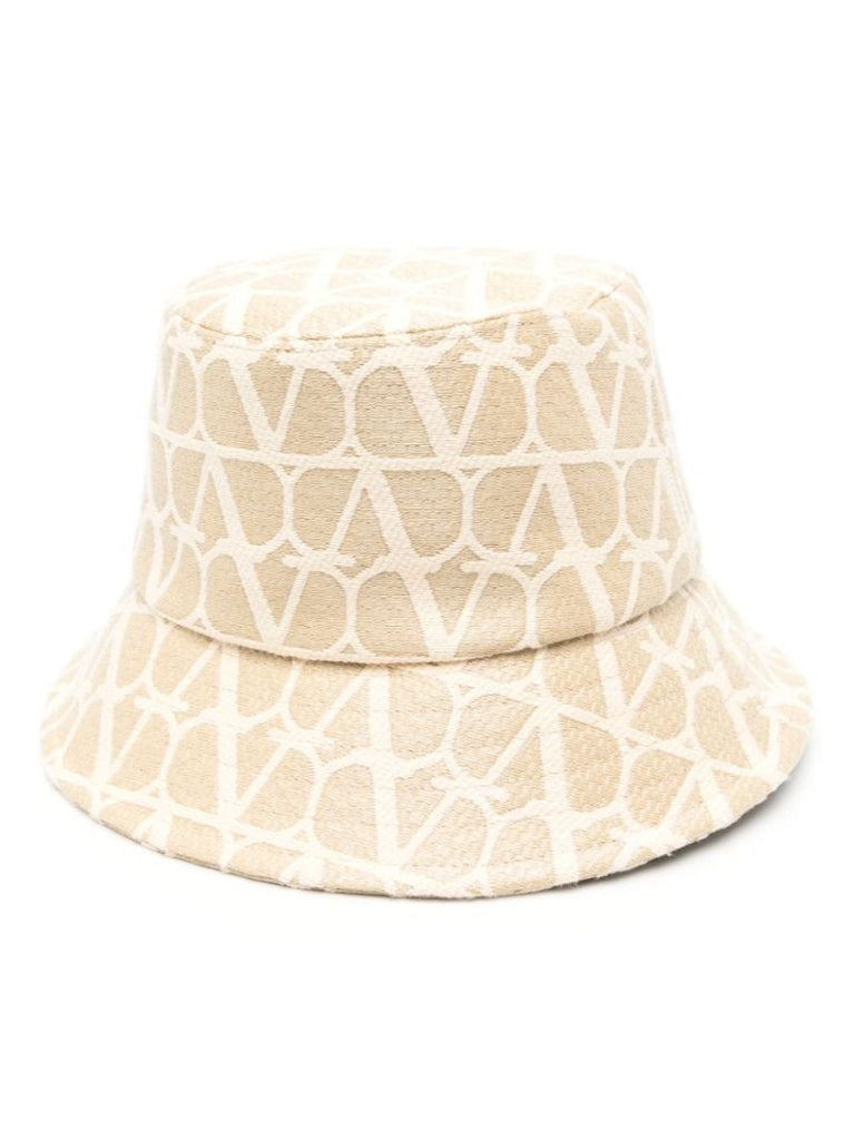 Neutral Toile Iconographe Raffia Bucket Hat