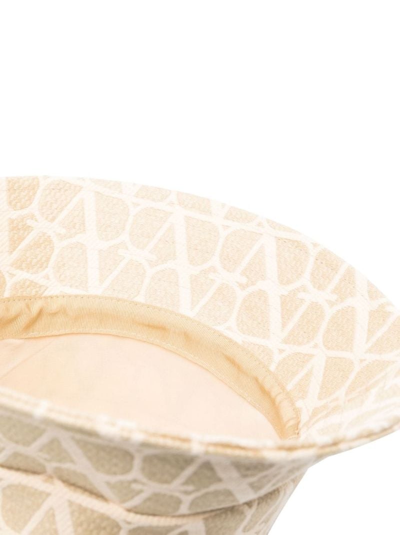Neutral Toile Iconographe Raffia Bucket Hat