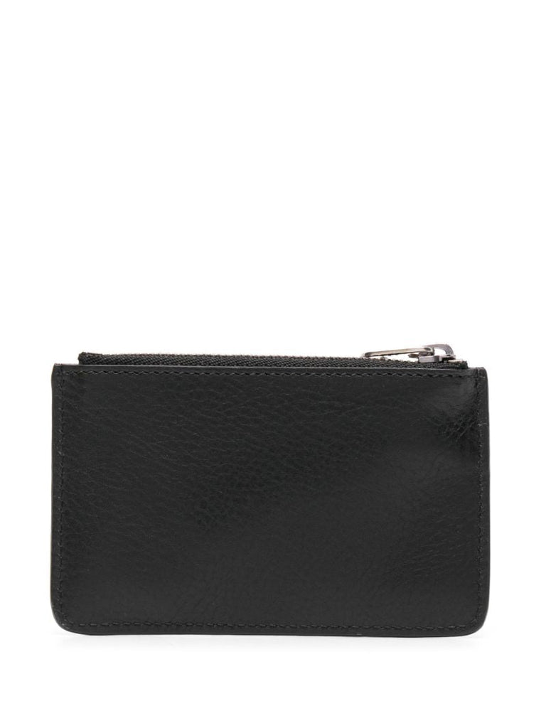 Black Pebbled Leather Keychain