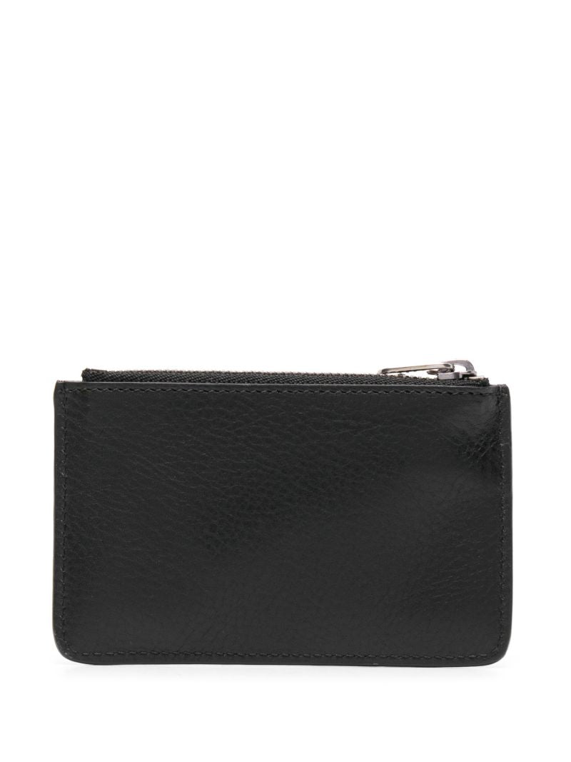 Black Pebbled Leather Keychain