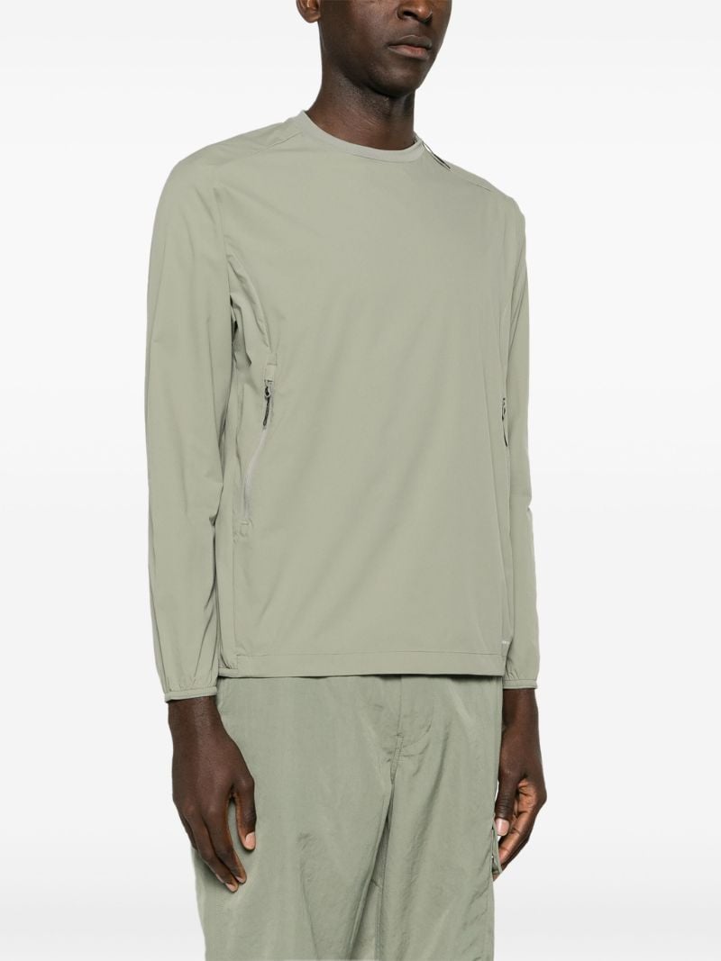 Green Packable Ripstop Sweatshirt
