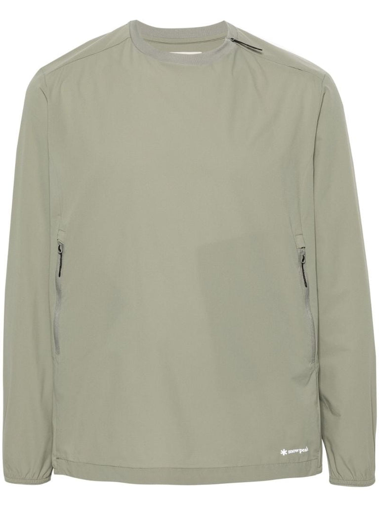 Green Packable Ripstop Sweatshirt