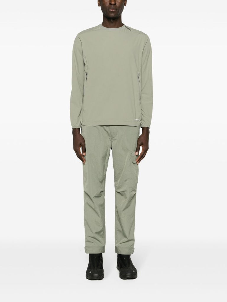 Green Packable Ripstop Sweatshirt