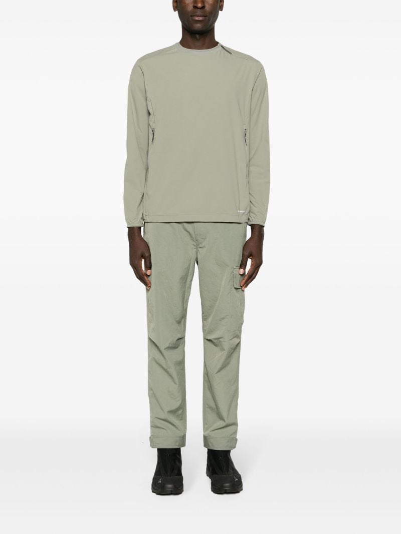 Green Packable Ripstop Sweatshirt