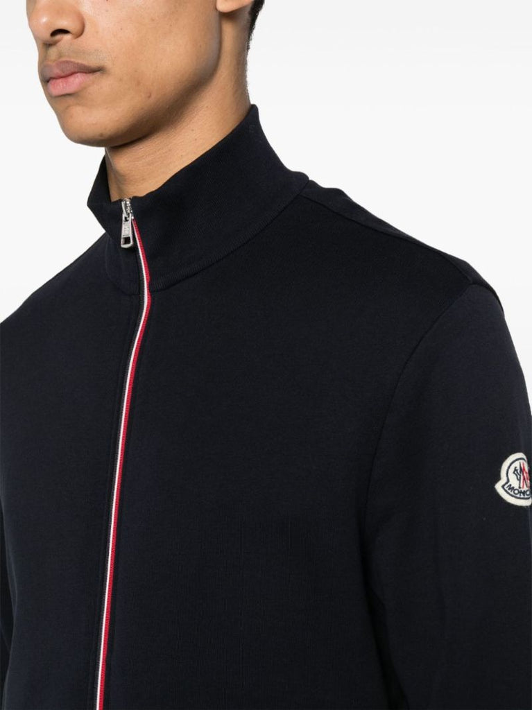 Blue Logo-appliquÃ_x0083_Â© Cotton Sweatshirt