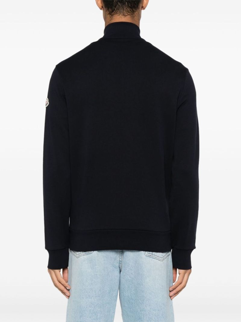 Blue Logo-appliquÃ_x0083_Â© Cotton Sweatshirt