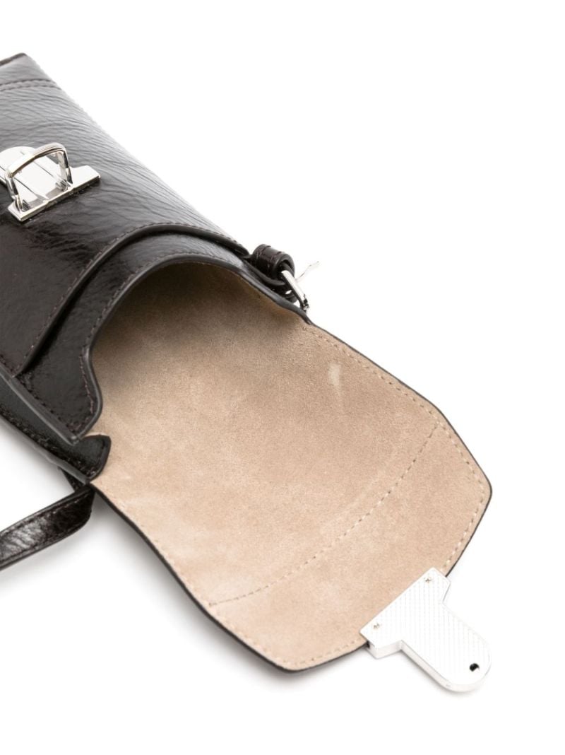 Brown Gear Leather Mini Bag
