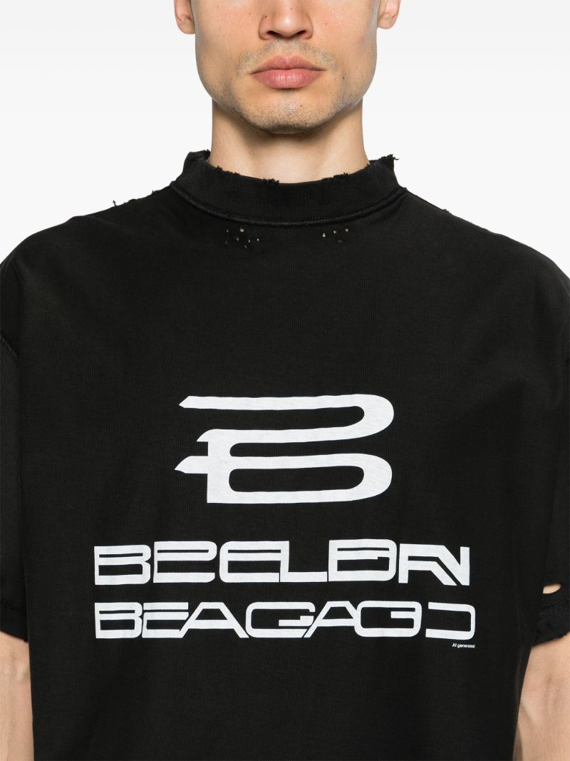 Black Ai-generated Cotton T-shirt