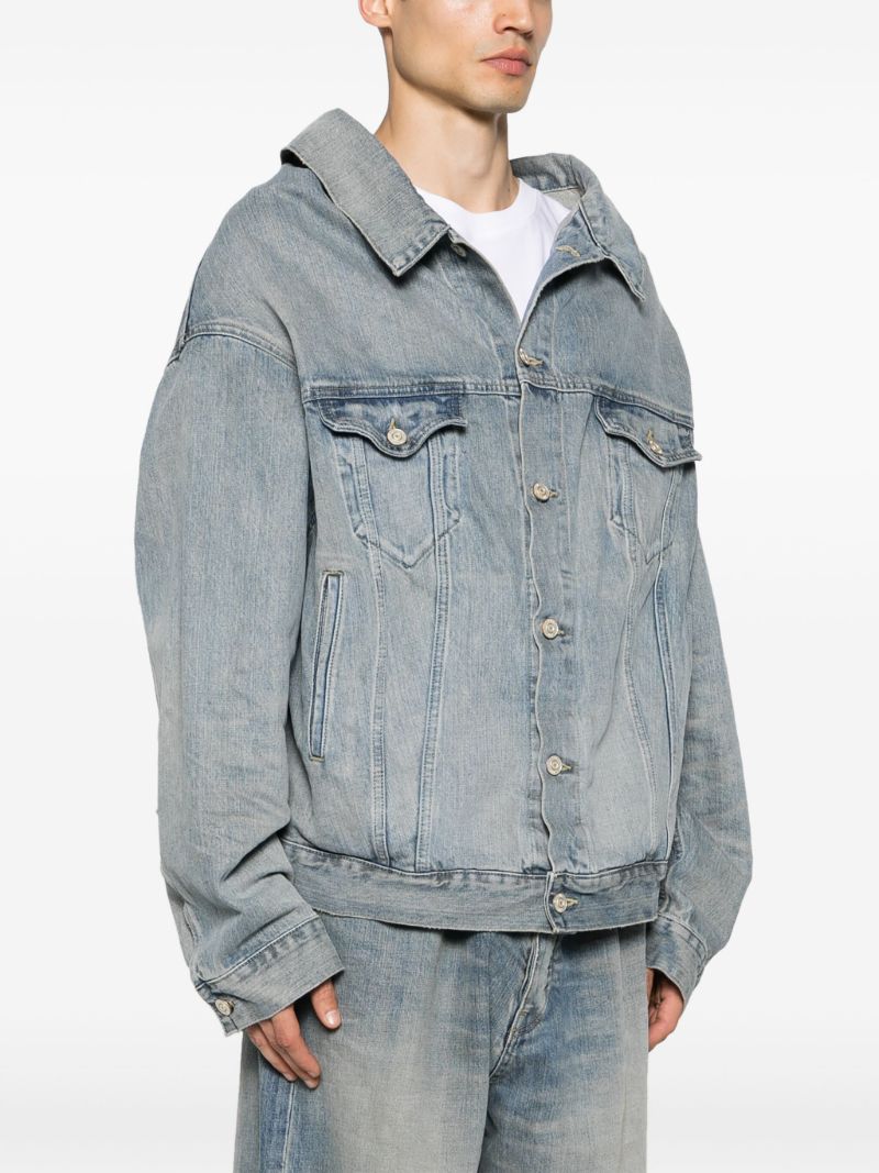 Blue Single-breasted Denim Jacket