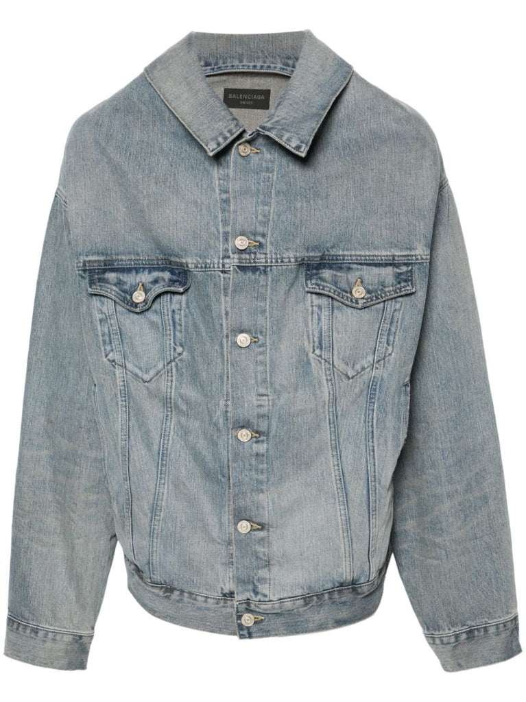 Blue Single-breasted Denim Jacket