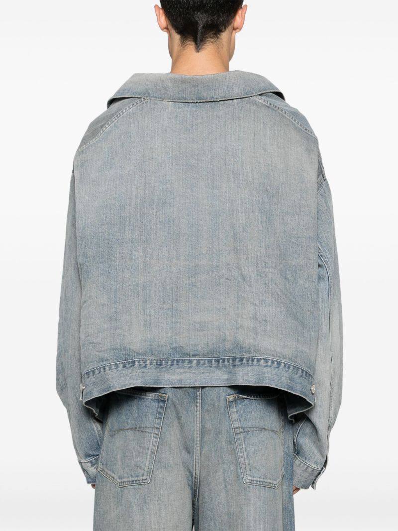 Blue Single-breasted Denim Jacket