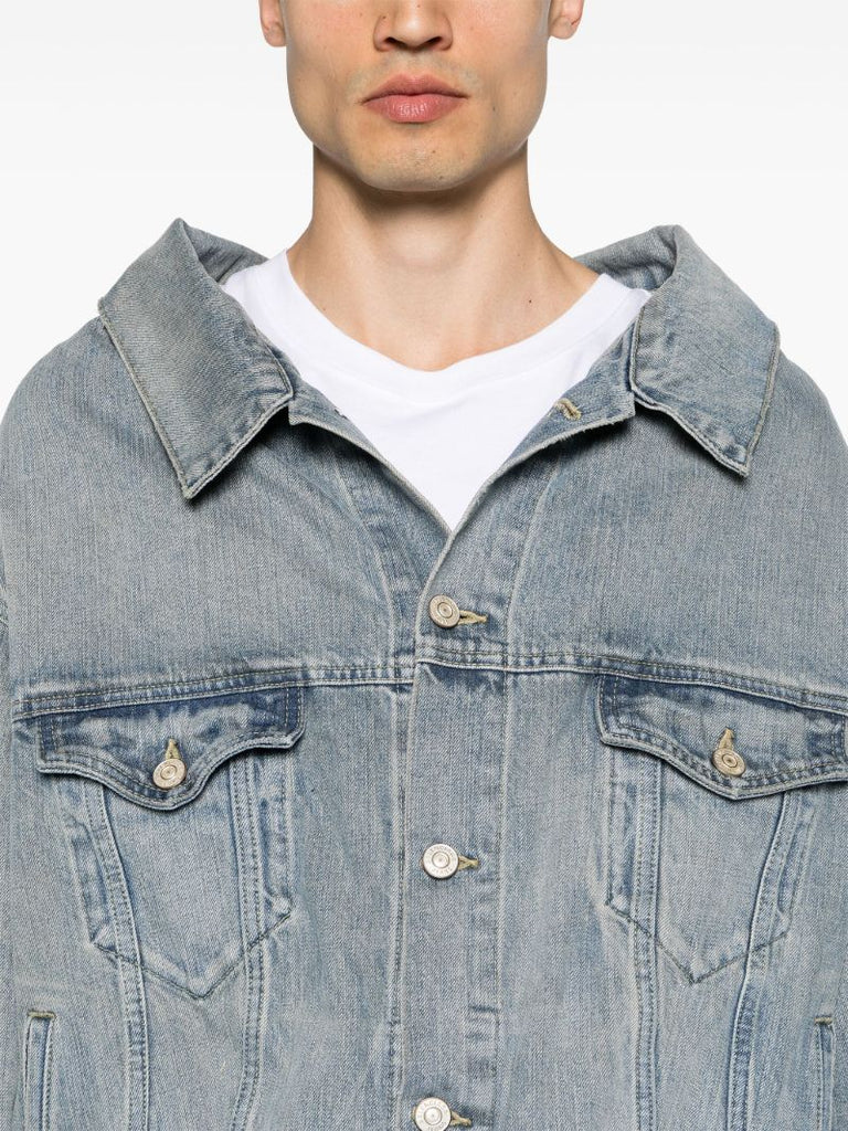 Blue Single-breasted Denim Jacket