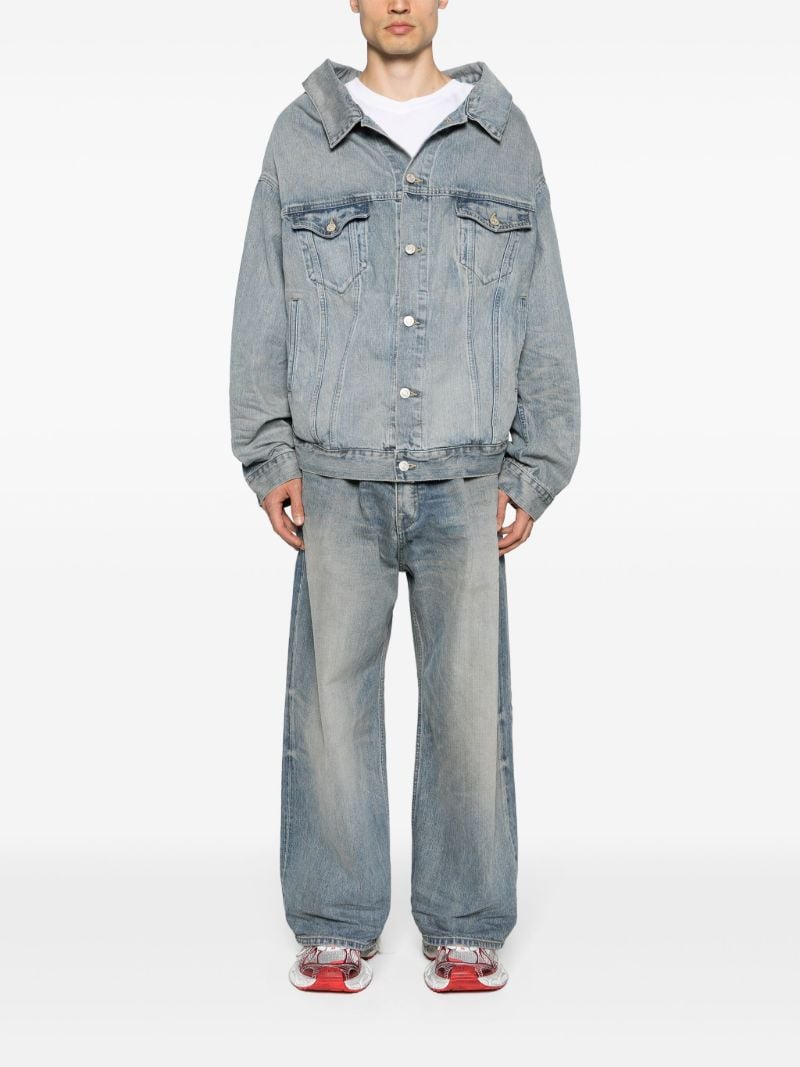 Blue Single-breasted Denim Jacket