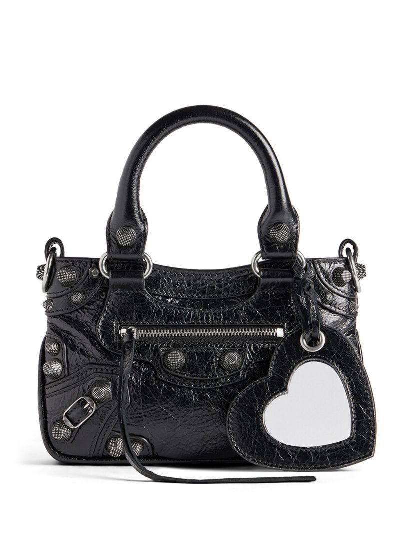 Black Neo Cagole Mini Leather Tote Bag