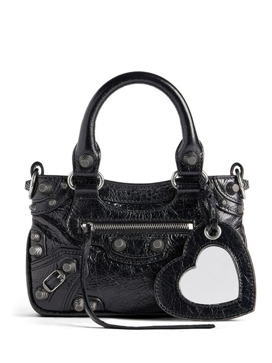 Black Neo Cagole Mini Leather Tote Bag
