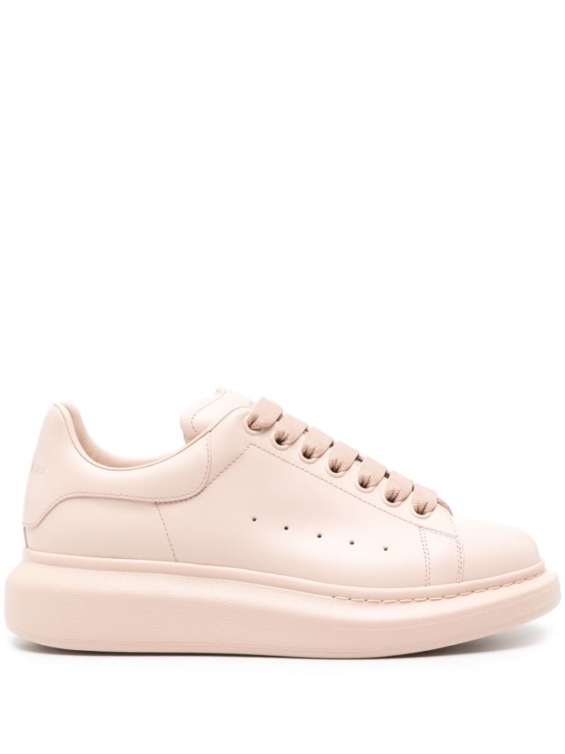 Pink Oversized Leather Sneakers