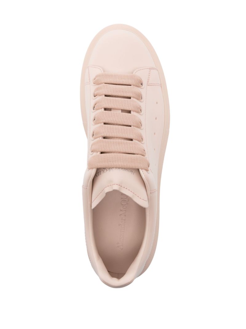 Pink Oversized Leather Sneakers