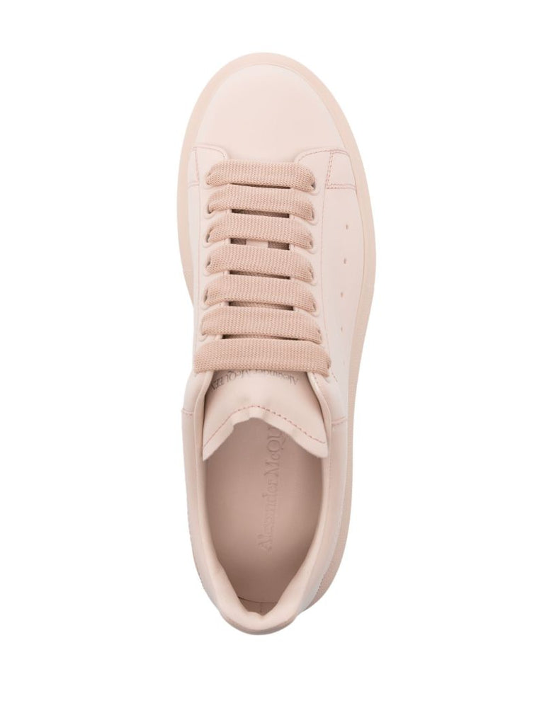 Pink Oversized Leather Sneakers