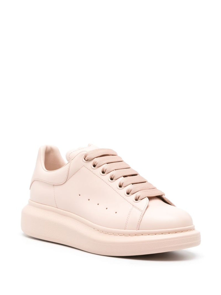Pink Oversized Leather Sneakers