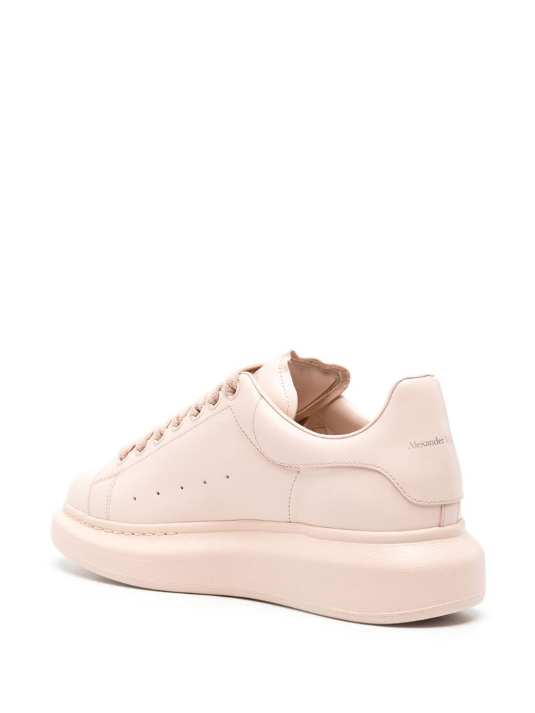 Pink Oversized Leather Sneakers