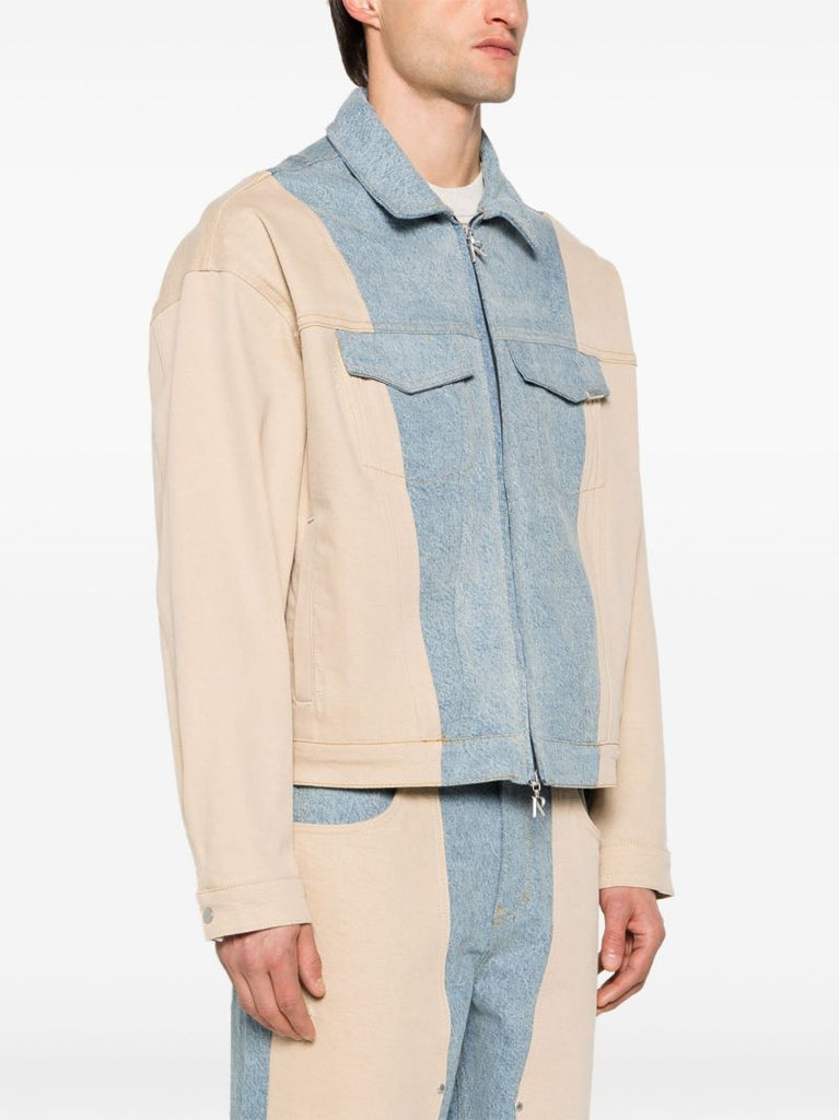 Blue R4 Colour-block Denim Jacket