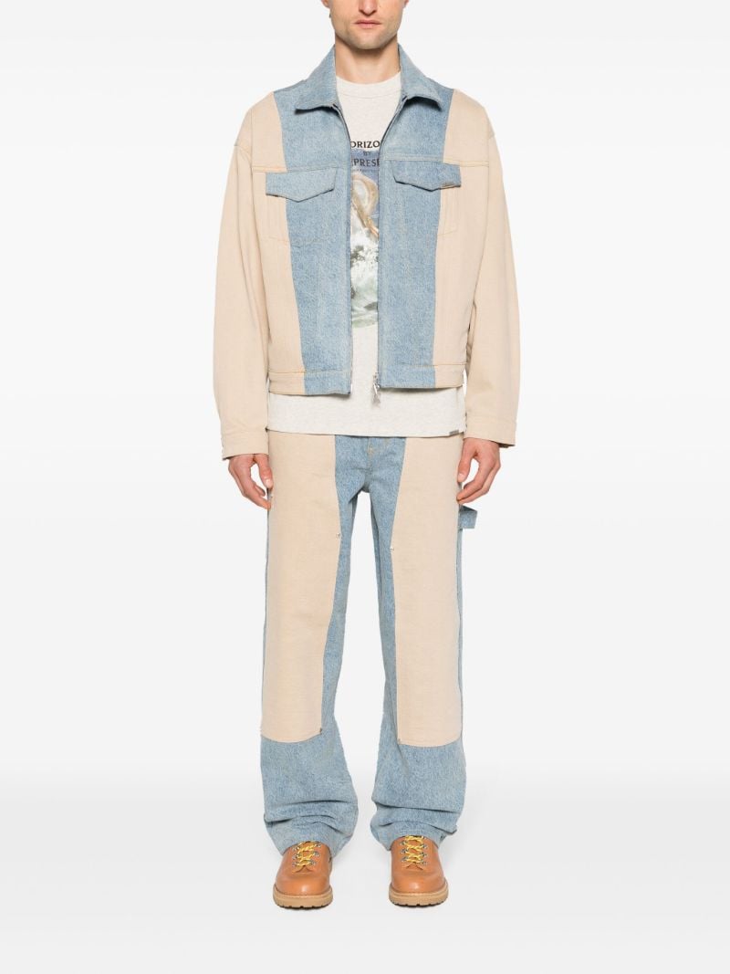 Blue R4 Colour-block Denim Jacket