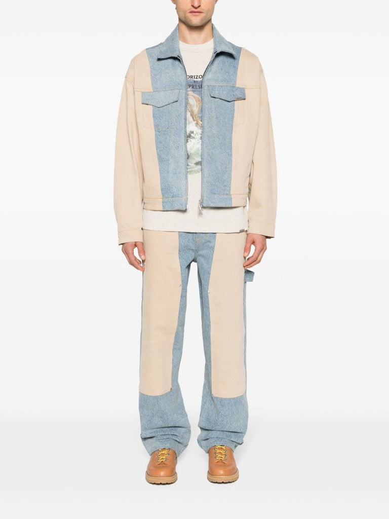 Blue R4 Colour-block Denim Jacket