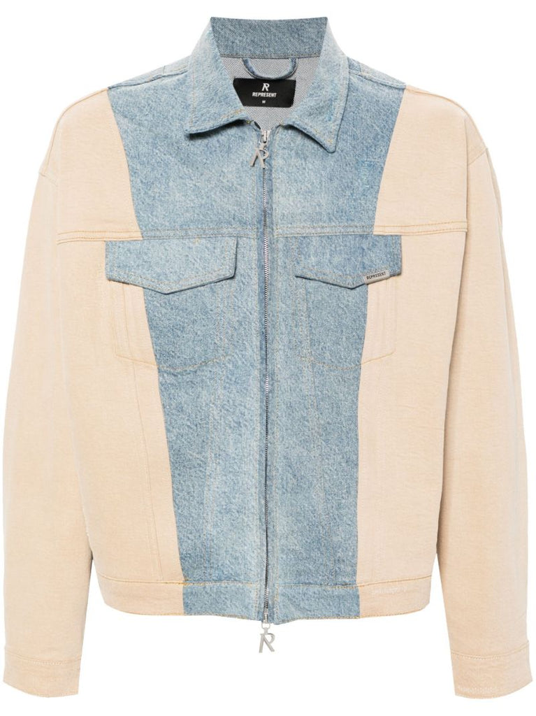 Blue R4 Colour-block Denim Jacket