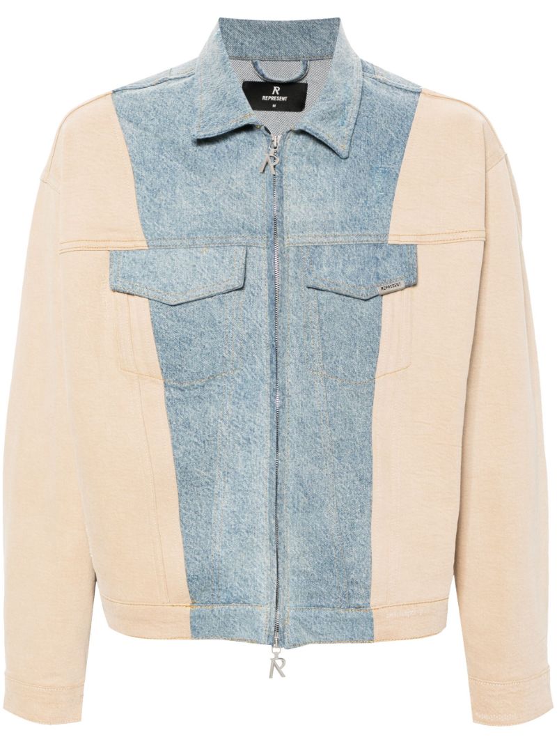Blue R4 Colour-block Denim Jacket