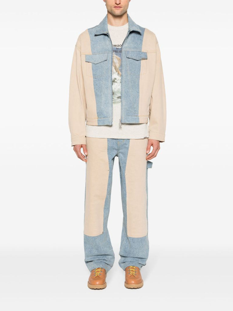 Blue R3c-v2 Colour-block Jeans