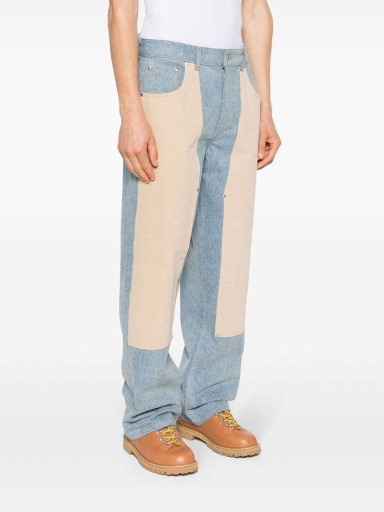 Blue R3c-v2 Colour-block Jeans