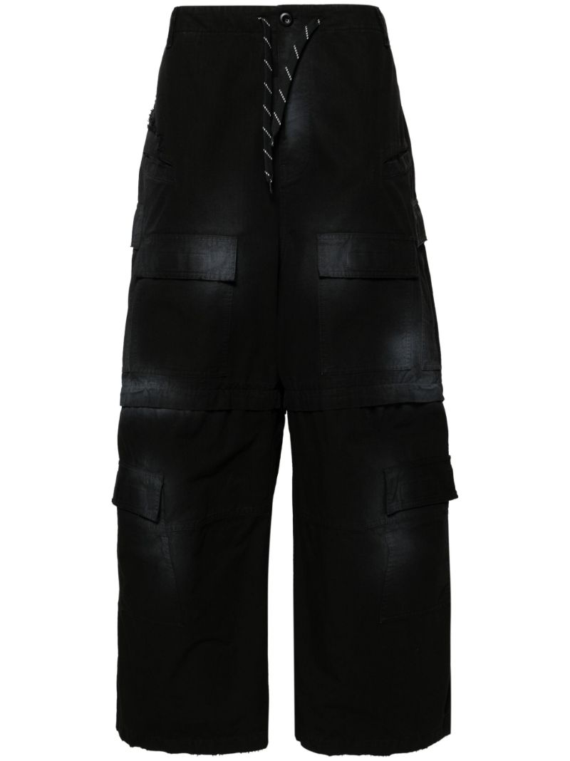 Black Wide-leg Cargo Jeans