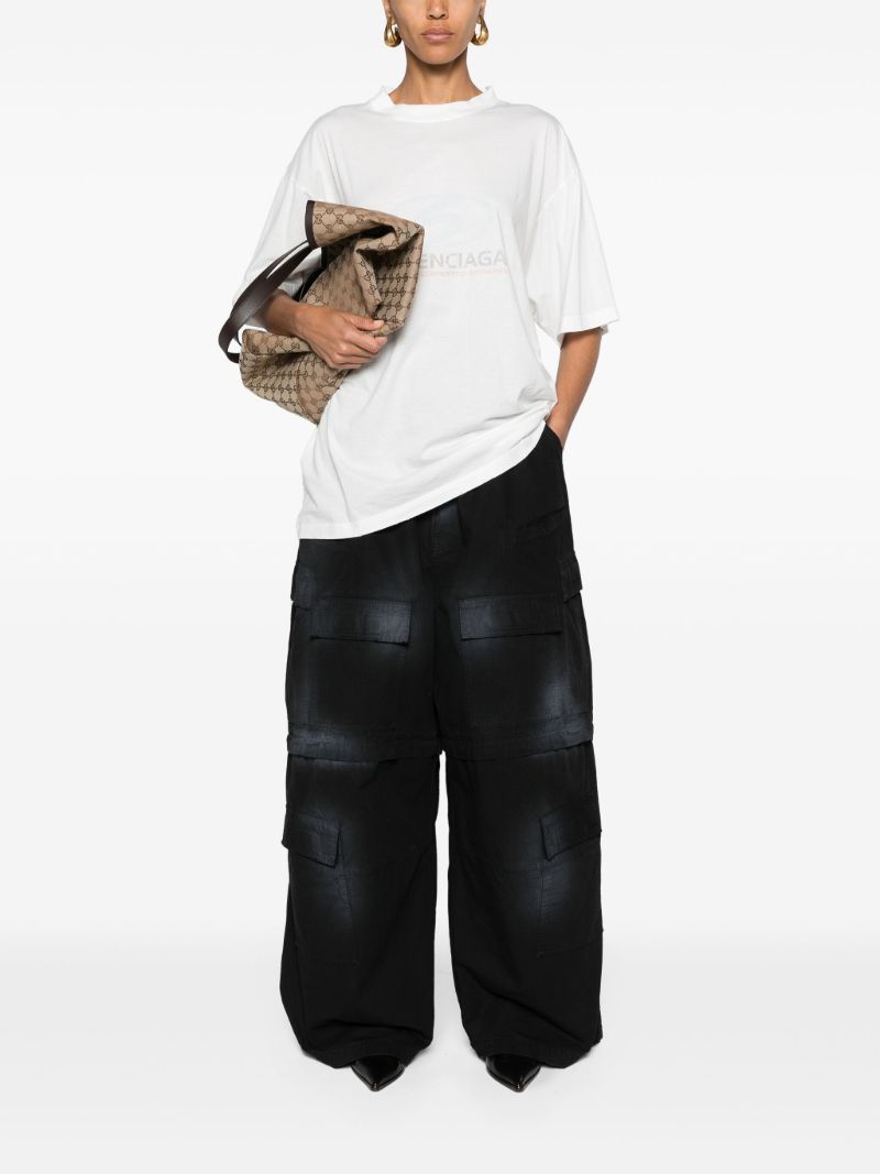 Black Wide-leg Cargo Jeans