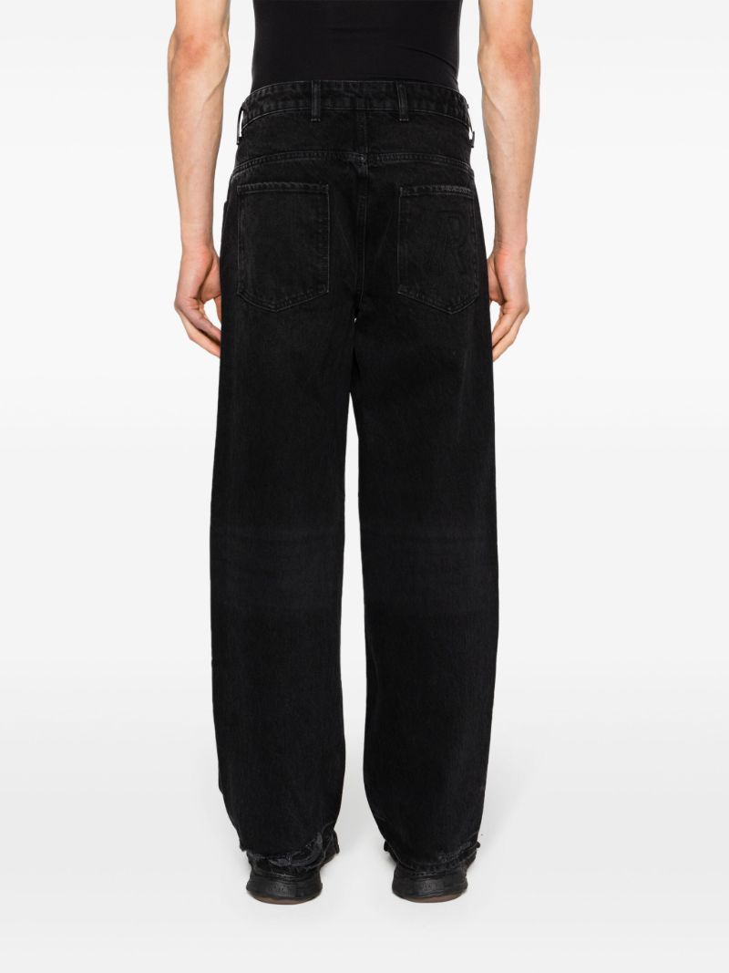 Black R3d Destroyer Mid-rise Straight-leg Jeans
