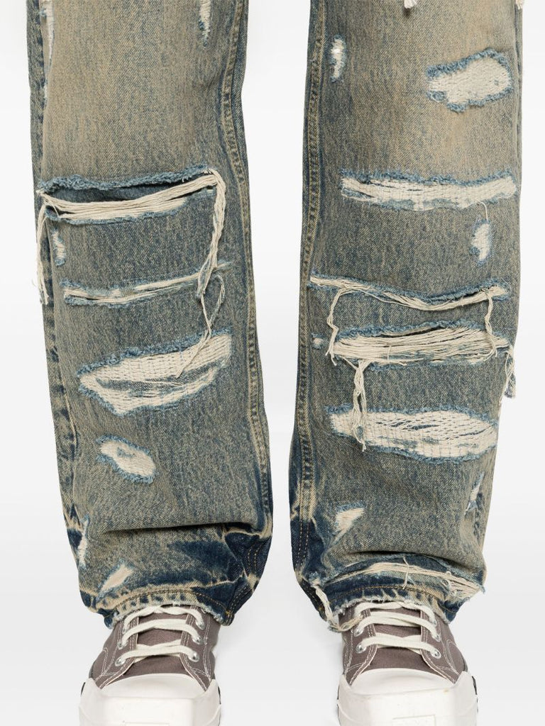Blue R3d Double Destroyer Straight-leg Jeans