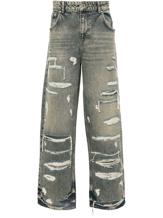 Blue R3d Double Destroyer Straight-leg Jeans