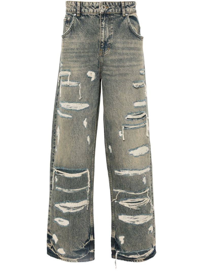 Blue R3d Double Destroyer Straight-leg Jeans