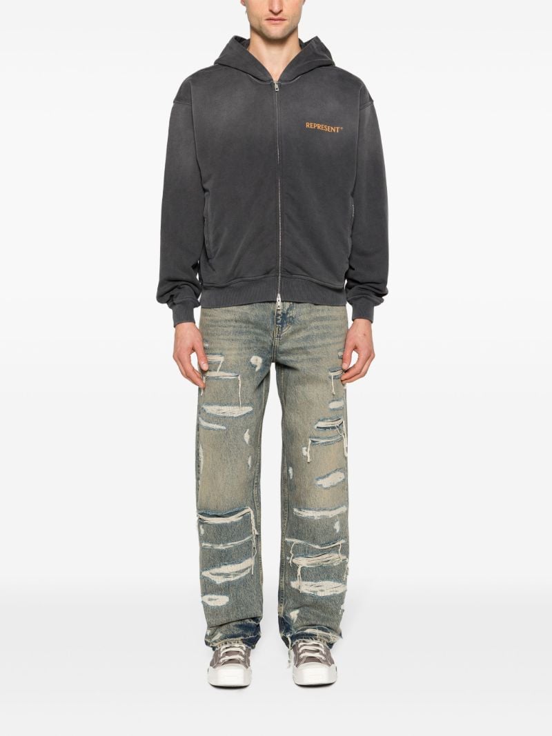 Blue R3d Double Destroyer Straight-leg Jeans