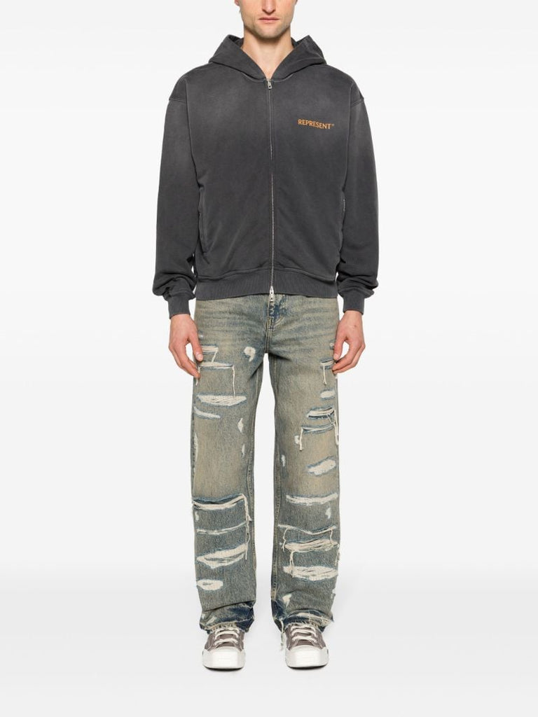 Blue R3d Double Destroyer Straight-leg Jeans