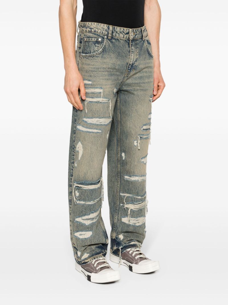 Blue R3d Double Destroyer Straight-leg Jeans