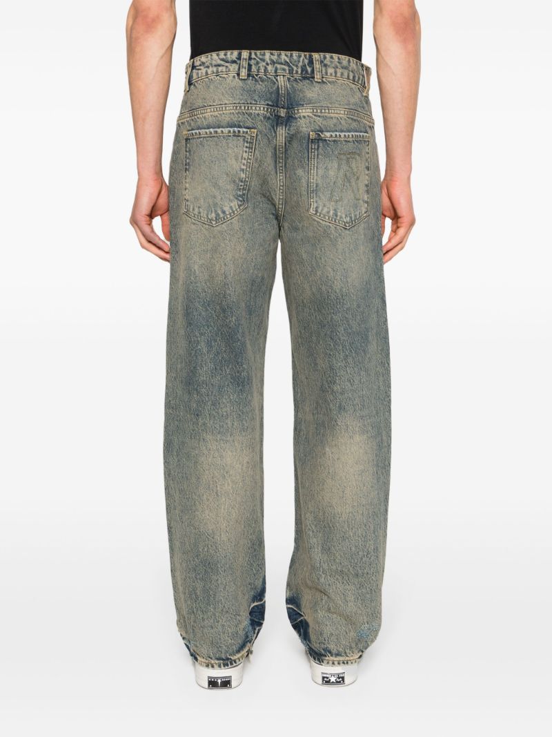 Blue R3d Double Destroyer Straight-leg Jeans