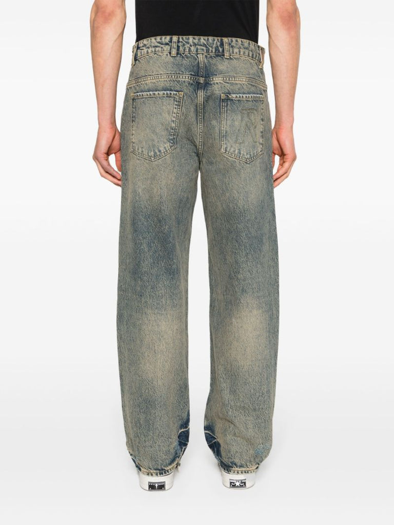 Blue R3d Double Destroyer Straight-leg Jeans