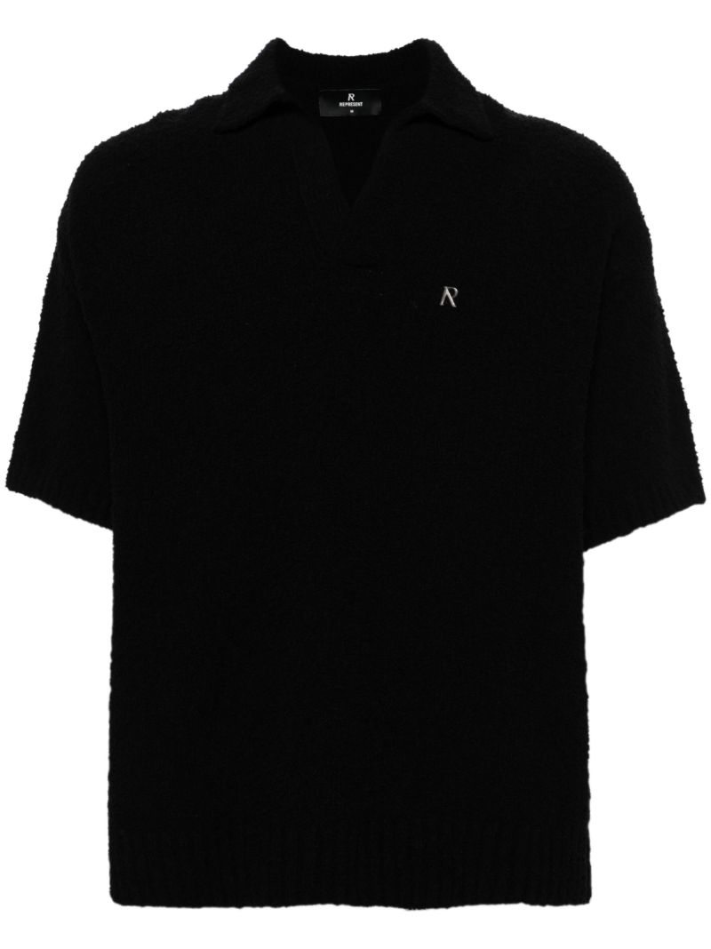 Black BouclÃ_x0083_Â© Polo Shirt