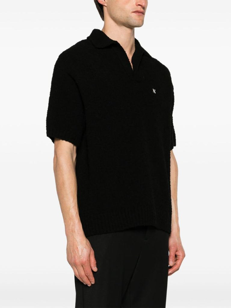 Black BouclÃ_x0083_Â© Polo Shirt
