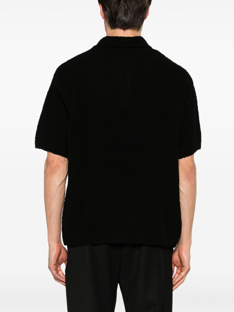 Black BouclÃ_x0083_Â© Polo Shirt