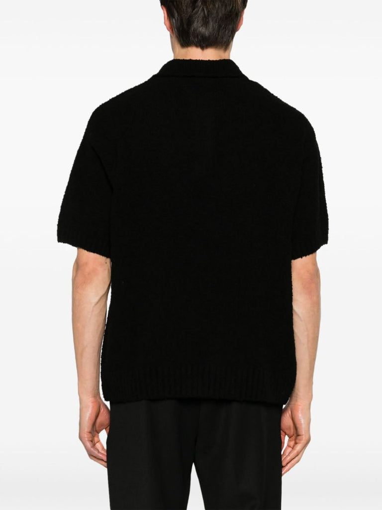 Black BouclÃ_x0083_Â© Polo Shirt