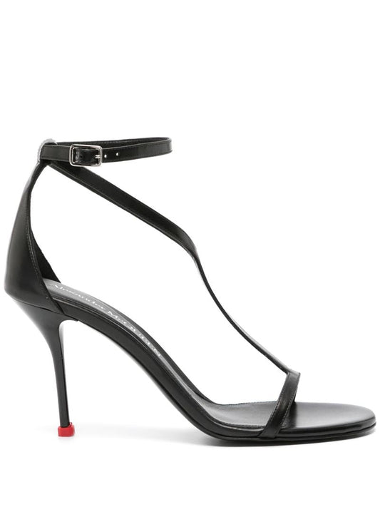 Black Harness 90 Leather Sandals
