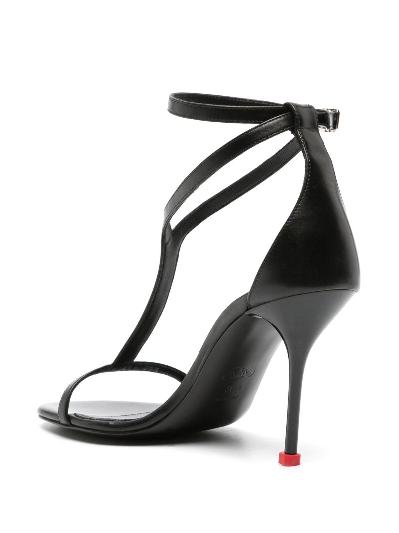 Black Harness 90 Leather Sandals
